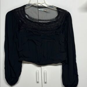 Kimchi Blue Black cropped Blouse